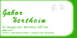 gabor wertheim business card